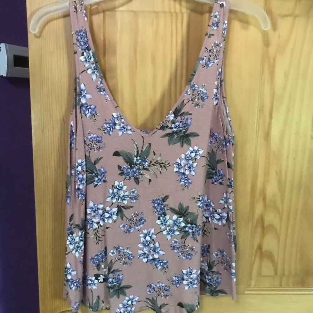 American Eagle Purple Floral Tank